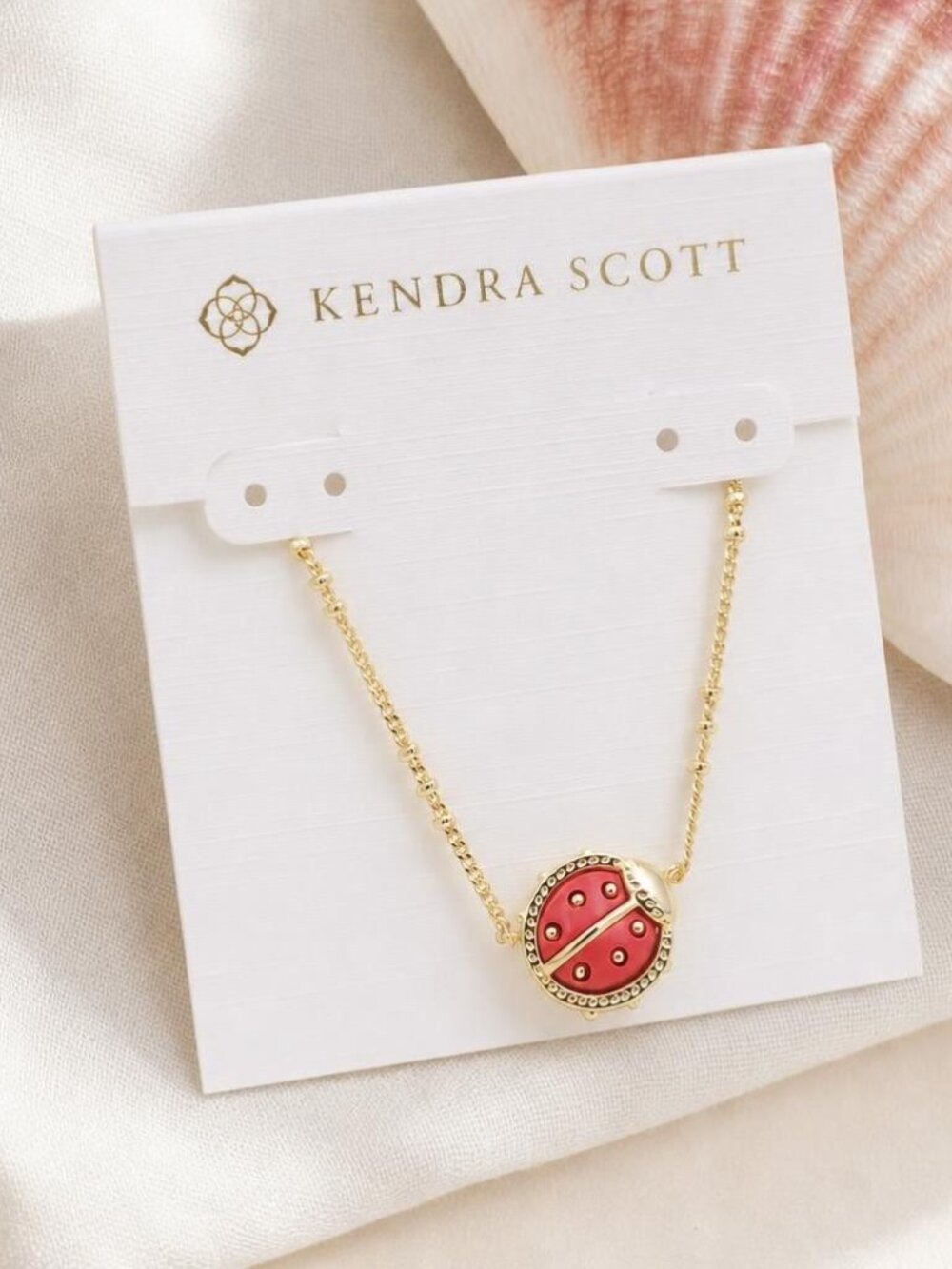 Kendra Scott Ladybug Gold Pendant Necklace